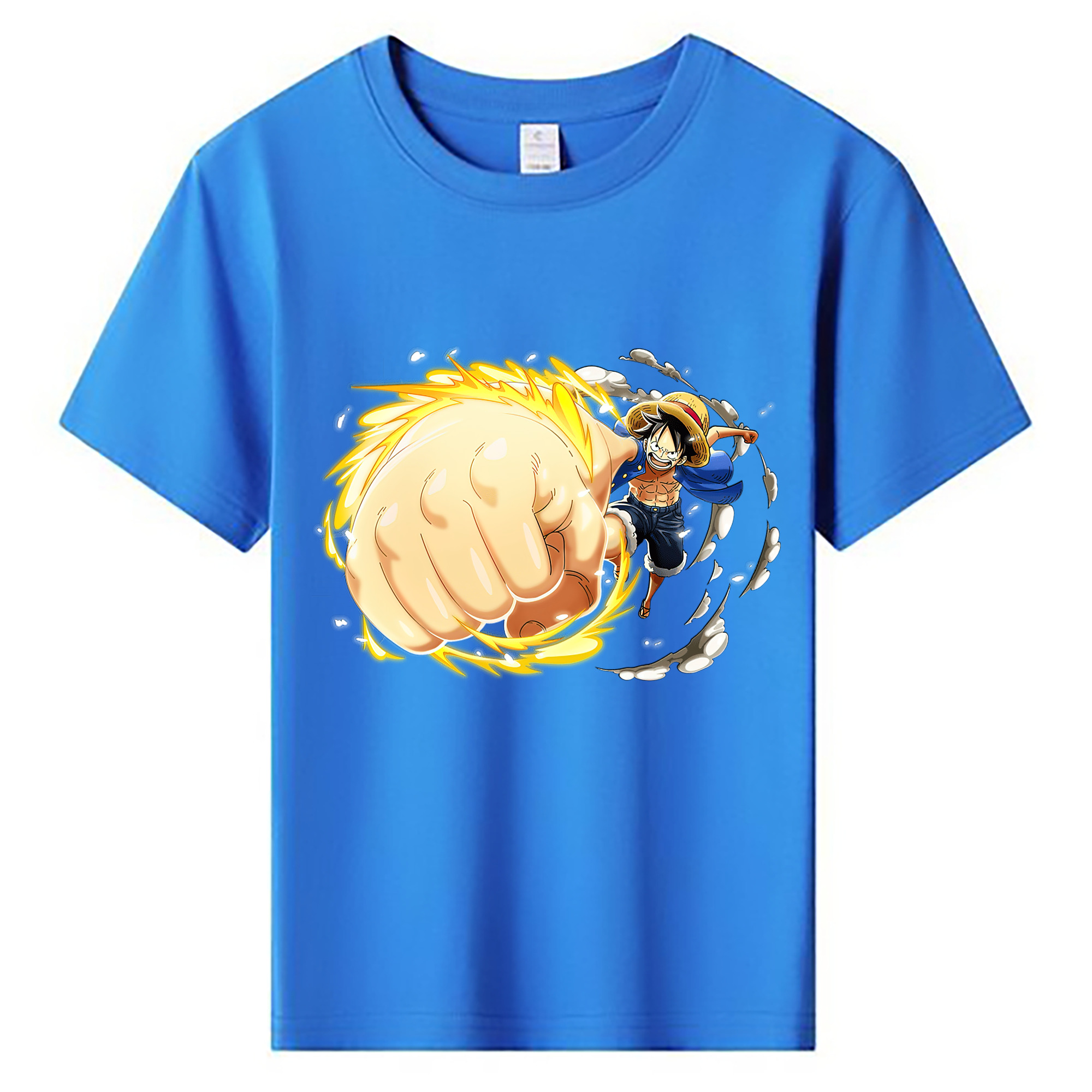 （画像用） ワンピース モンキー・D・ルフィ ONE PIECE Monkey D. Luffy 綿100％キッズTシャツ（フロントプリント）